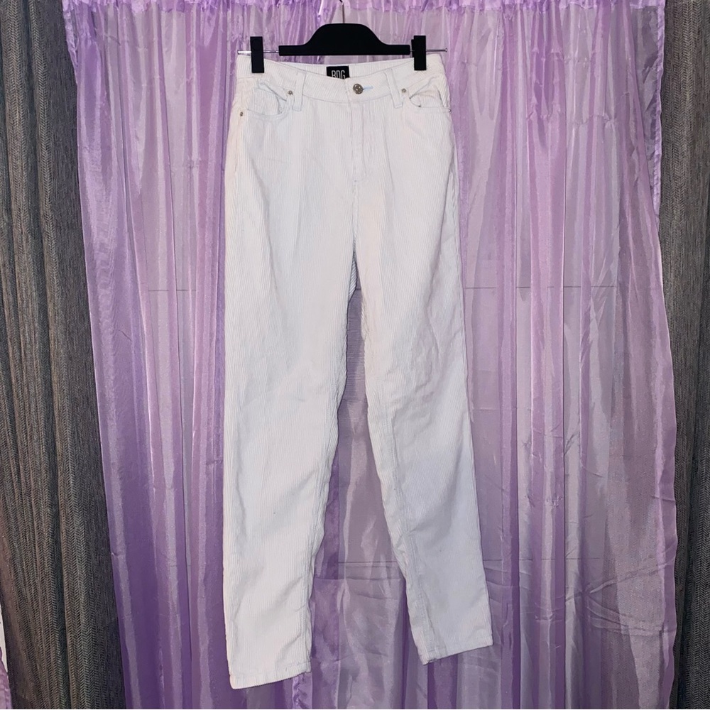 Urban Outfitters BDG Corduroy Baby Blue Mom High-Rise Straight Leg Pants